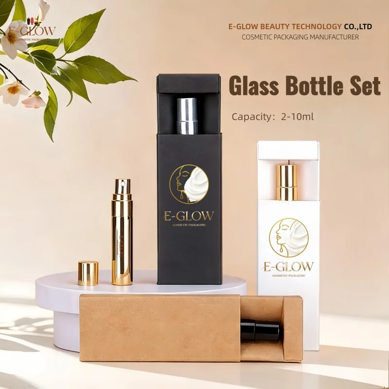 【Logo Custom】100Pcs Customized 5ml Electroplated Multi-color Perfume Glass Bottle Refillable Container Factory Wholesale