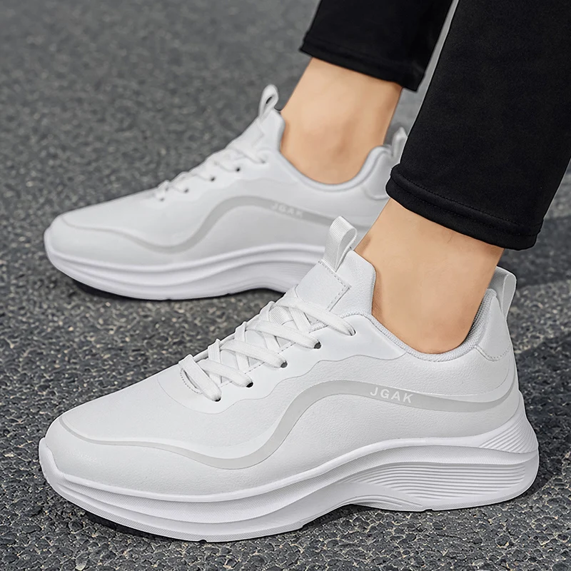 2026 new comfortable, fashionable, waterproof, height increasing, thick soled trendy men's shoes men's plus size shoes