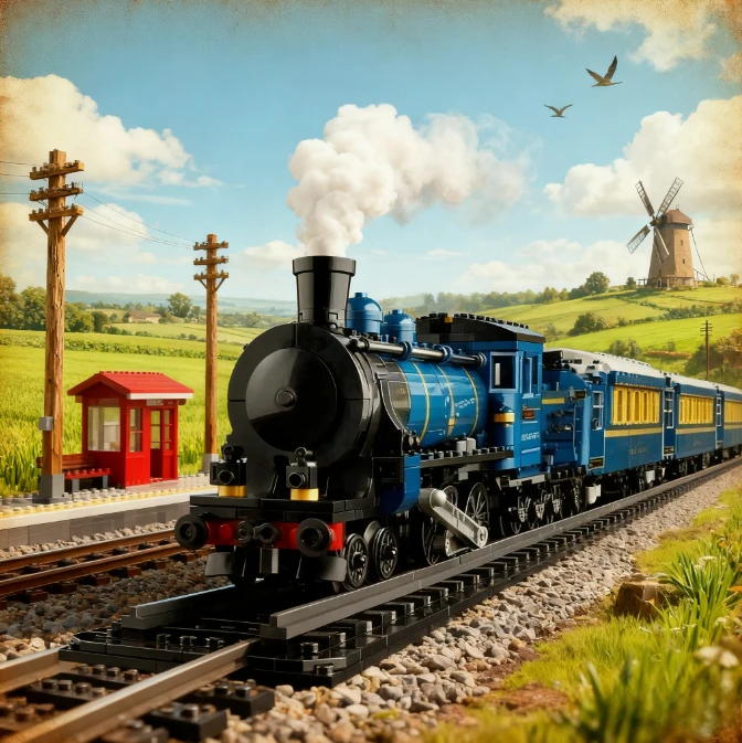 Dongfang Express-bloques de construcción de tren ensamblados para el hogar, rompecabezas de alta dificultad, serie de juguetes para niños, adornos de modelo de tren