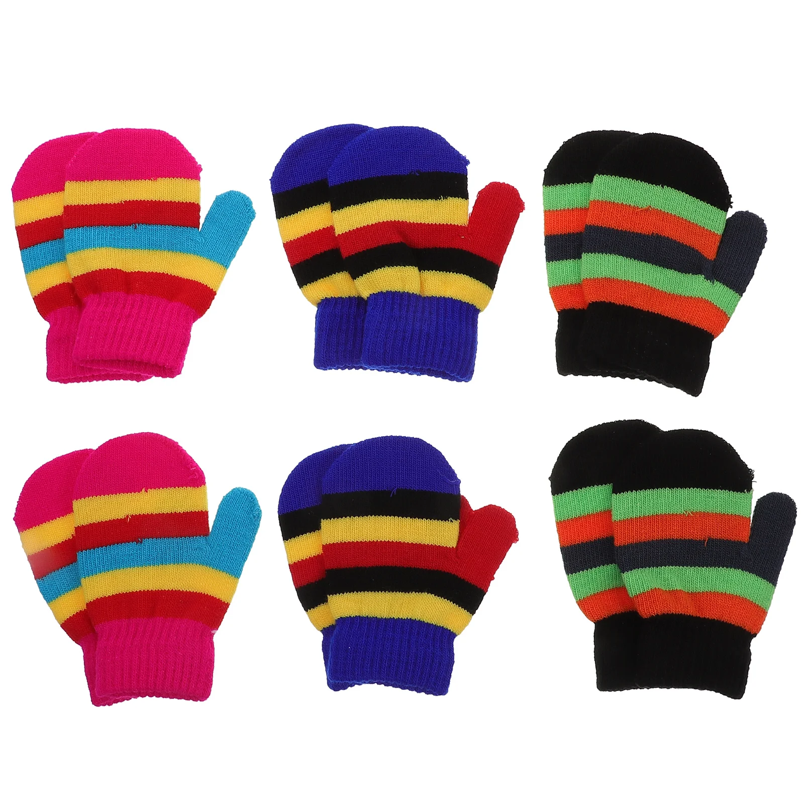 ถุงมือถักที่ให้ความอบอุ่นในฤดูหนาว ป้องกันรอยขีดข่วน ป้องกันความเย็น สวมใส่กลางแจ้งได้ สีสันสดใส สำหรับทุกเพศ