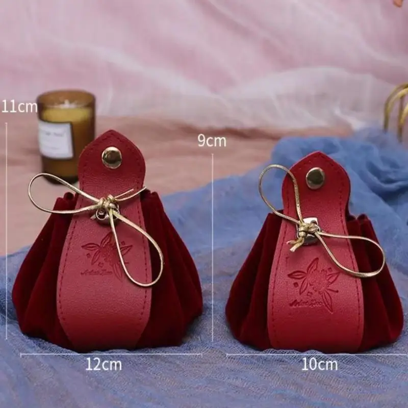 Samtbeutel mit Kordelzug, geprägtes Blumenmuster, Schmuckbeutel, Süßigkeitenbeutel für Hochzeitsgeschenke, Verpackungsorganizer – Detail 7