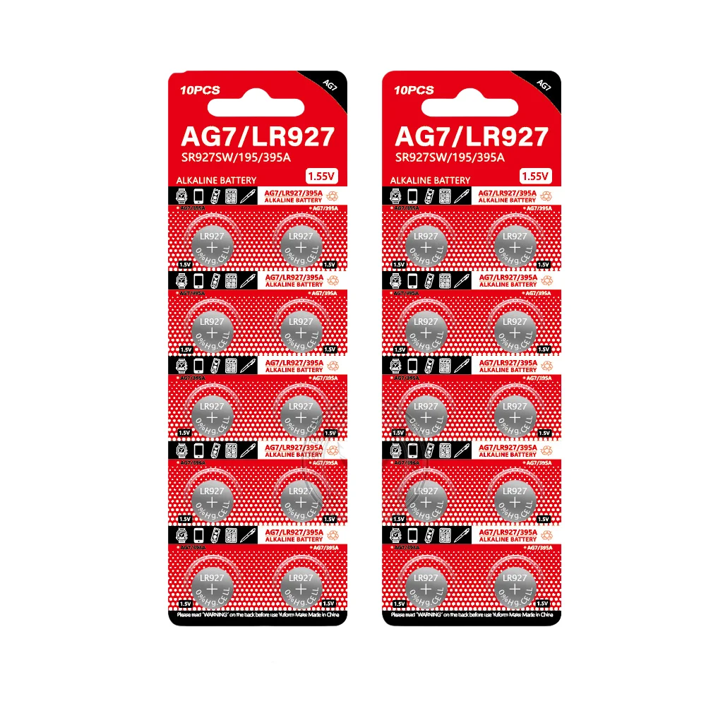 10-100PCS 1.55V AG7 LR927 SR927SW 395 LR927 SR927 Alkaline Coin Cell Silver Oxide Button Battery For Watch Toys Remote Calcula