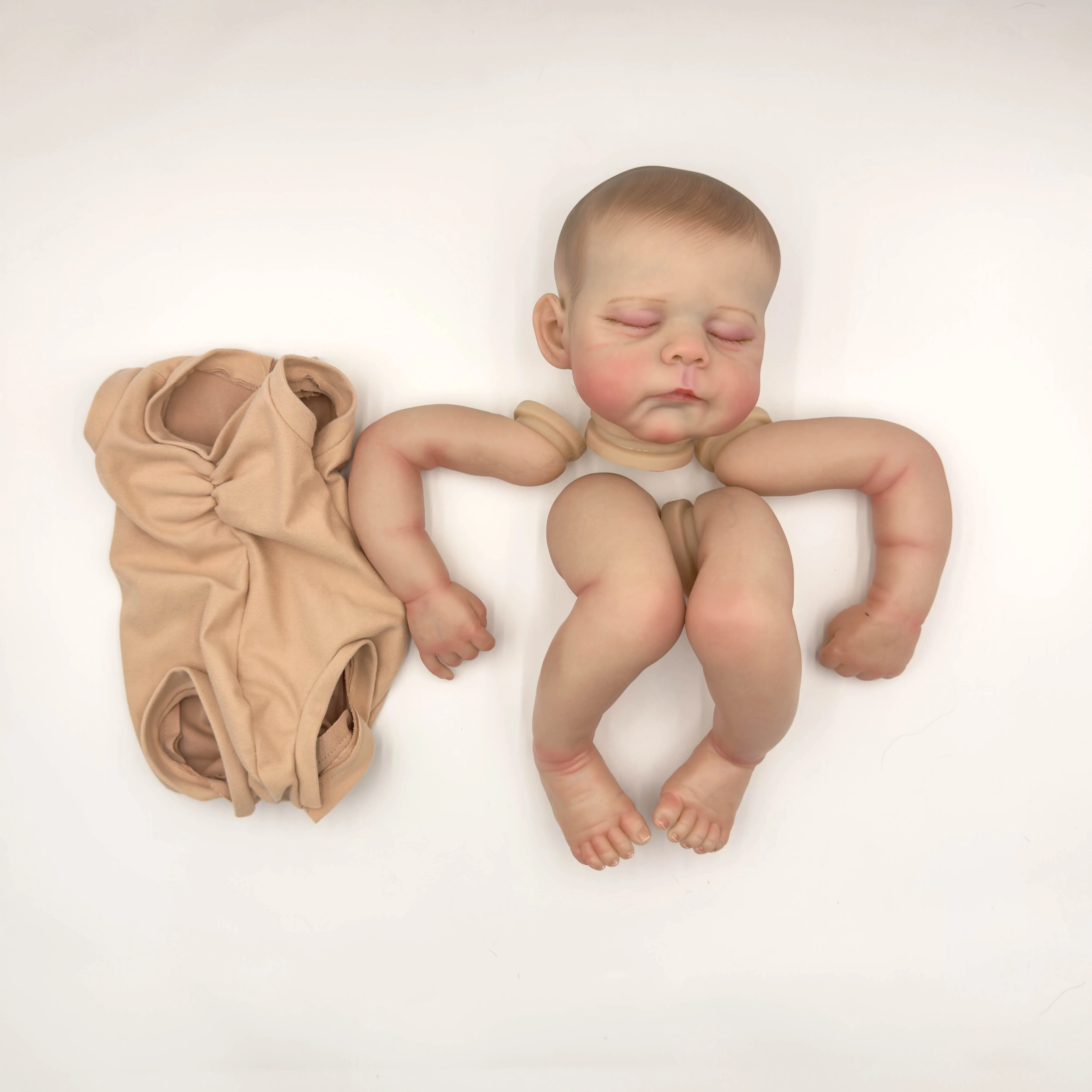 NPK 19 inch pasgeboren baby Erica herboren poppenset - levensechte zachte aanraking onvoltooide poponderdelen al geschilderd