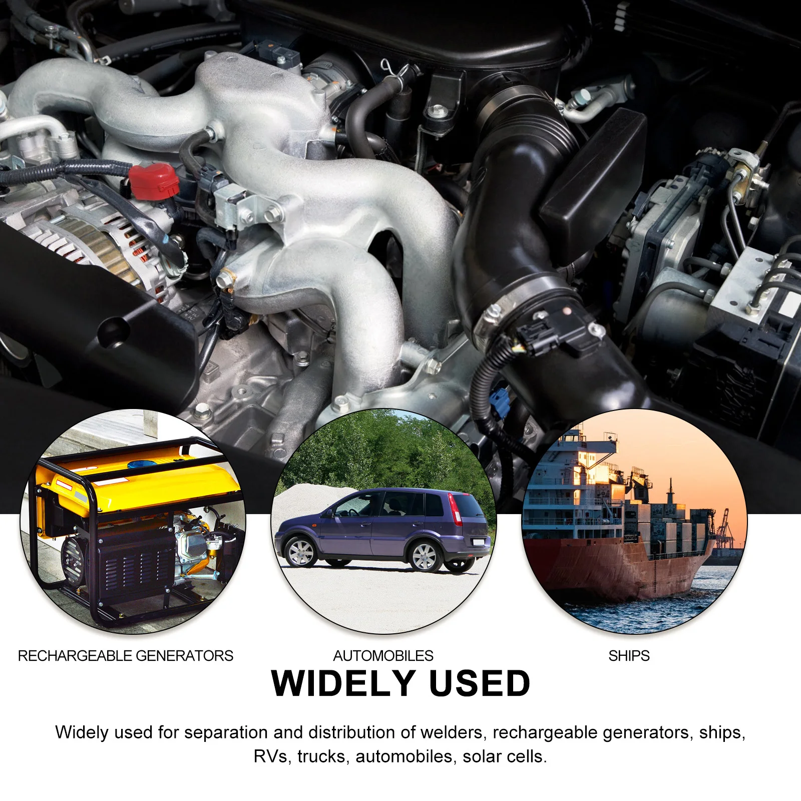 

4Pcs Nickel Plated Copper Core Remote Power Junction High Conductivity Generator Power Terminal Wire Adapter Connector