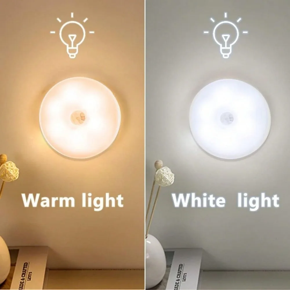 Motion Sensor LED Night Light USB Rechargeable Night Lamp For Kitchen Cabinet Wardrobe Lamp Staircase Wireless LED Closet Light
