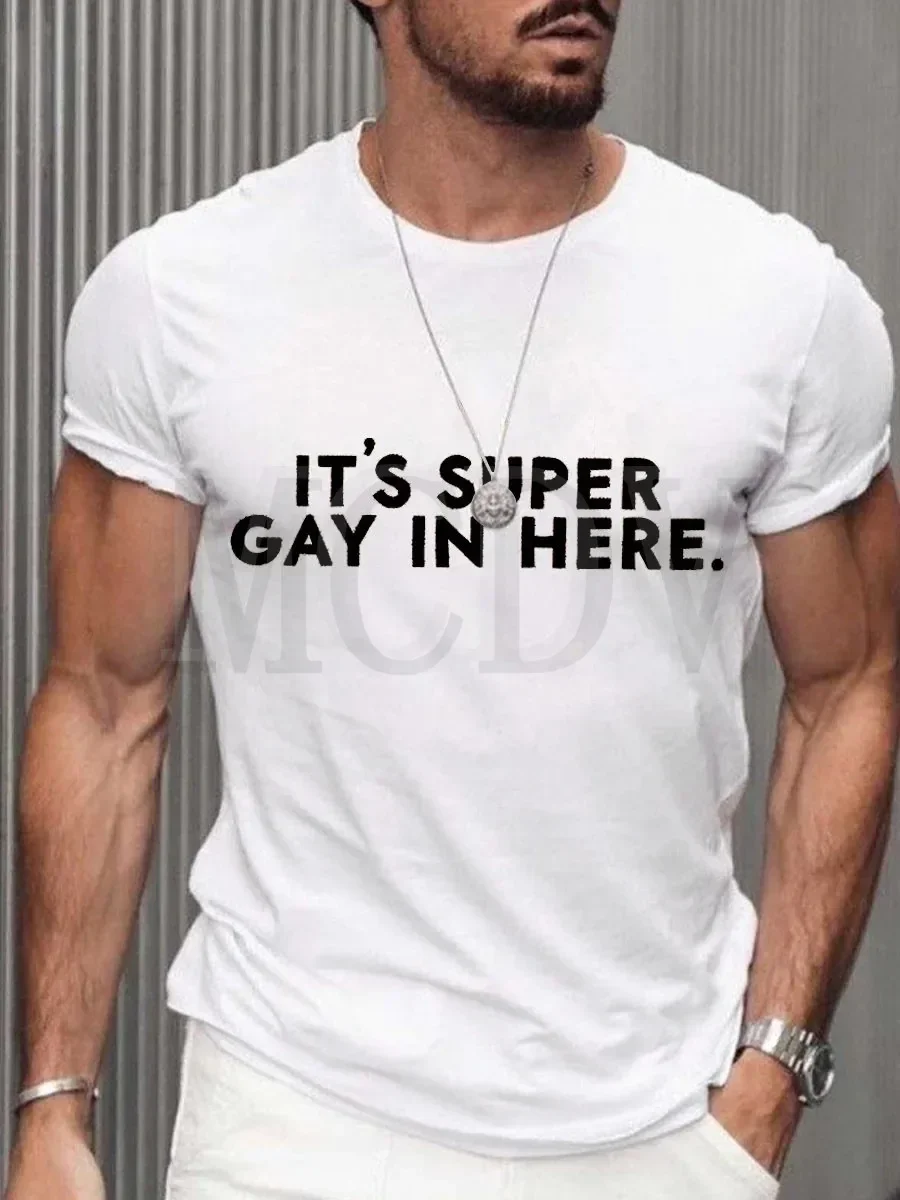 2023 Summer Men's Hung Top  T-Shirt The Colorful The Best He Him Hole LGBT3D Printed T Shirt