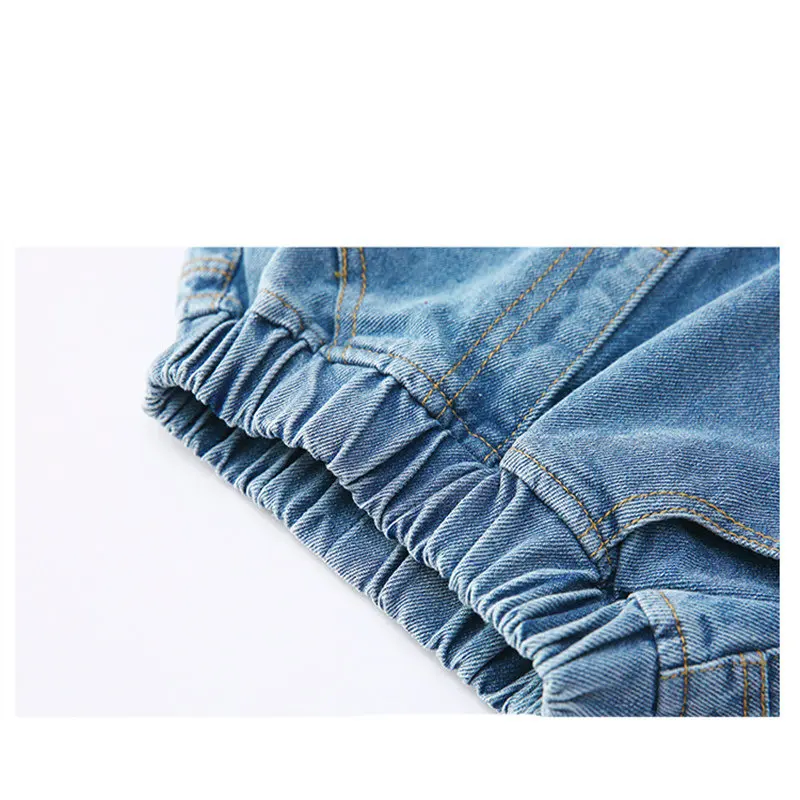 Hot Deals Jeans For Teenage Girls Kids 8 12Yrs High Quality Graffiti Painting Print Casual Pants With A Rainbow Cartoon Trousers