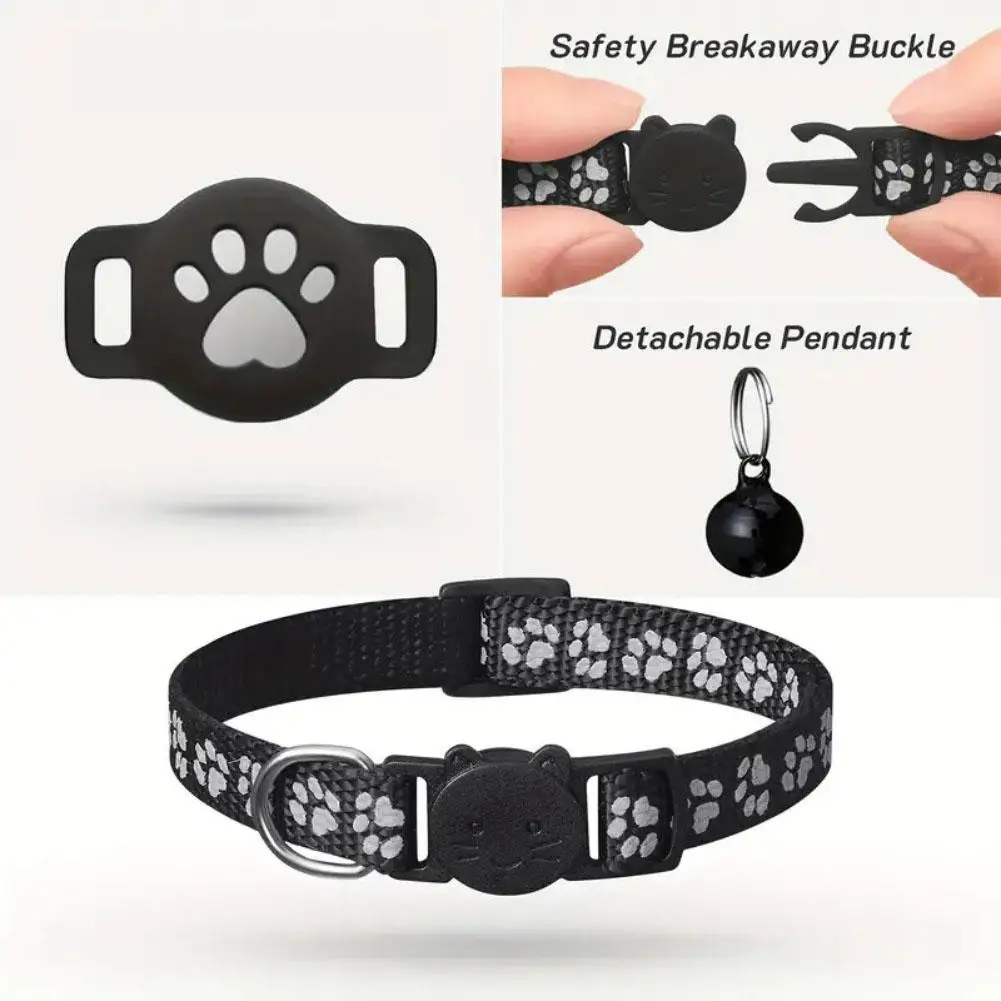 Accurate Positioning Night Reflective Adjustable Collar Pet Tracking GPS Positioning Collar Phone APP Lightweight Cat Tracker