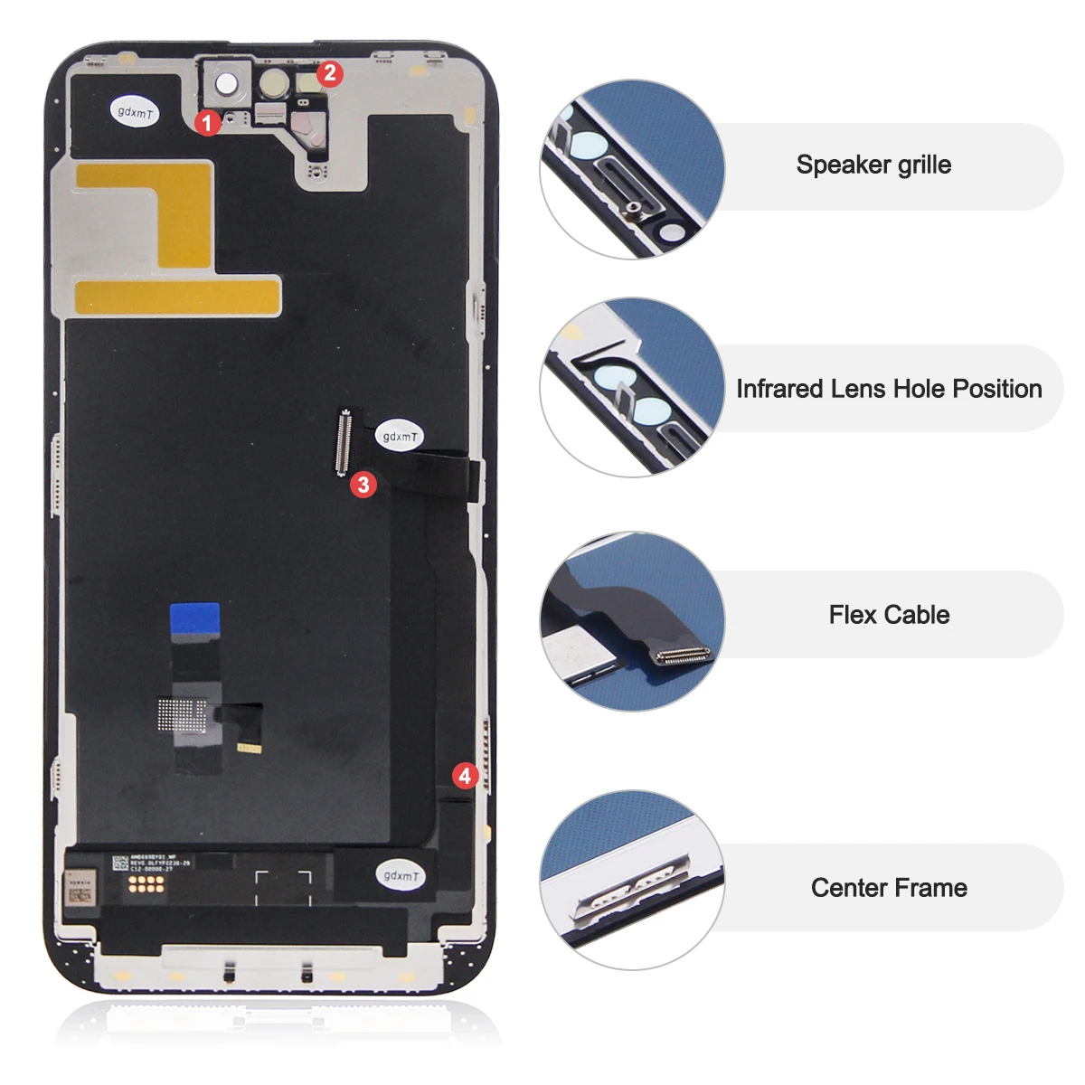 JK Soft OLED Display for iPhone 14 Pro Max LCD Screen Touch