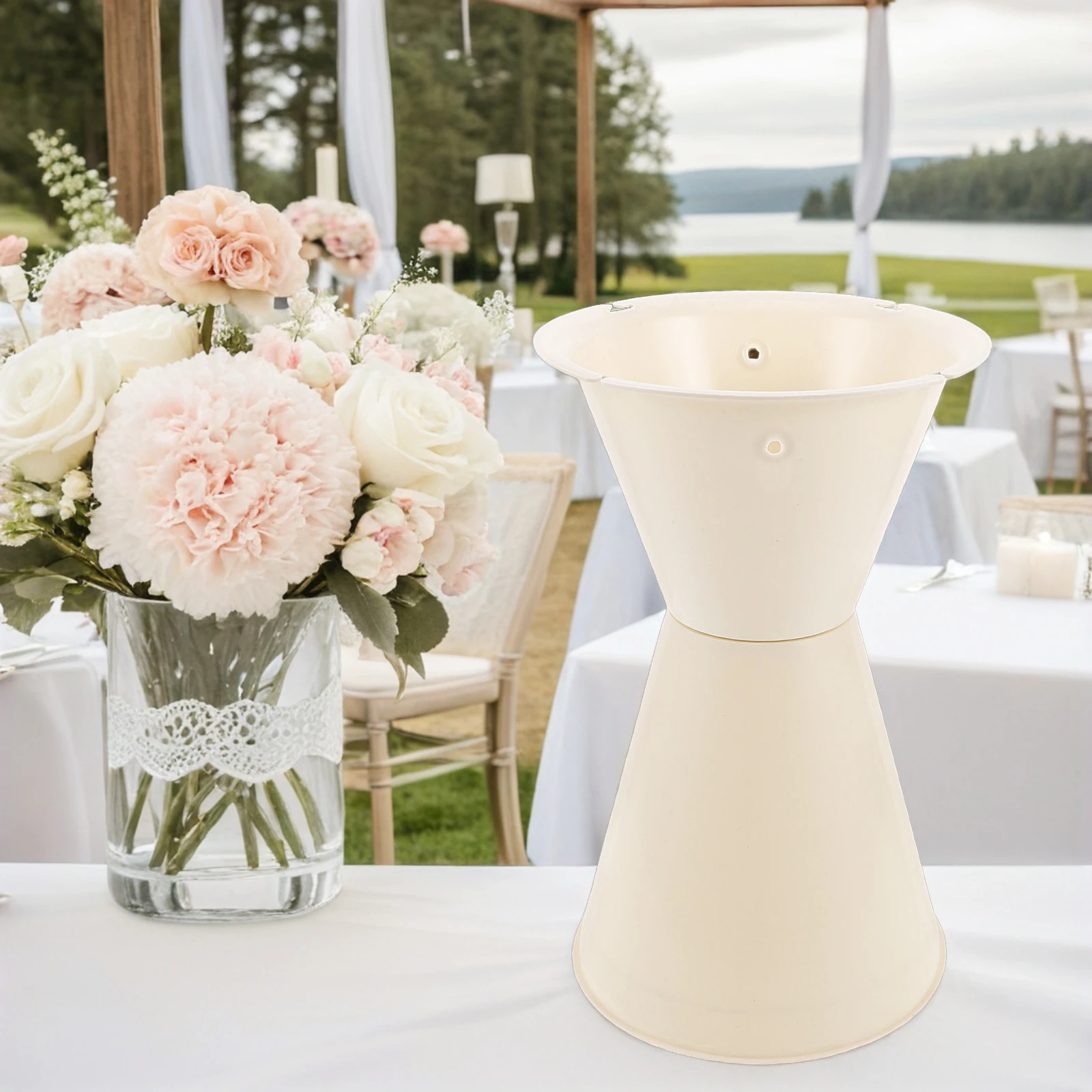 Mini porte-bouquet de fleurs, 10 pièces, doublures de conception compacte, Base Stable, utilisation polyvalente, doublure intérieure en forme de Tube de flèche, fleur