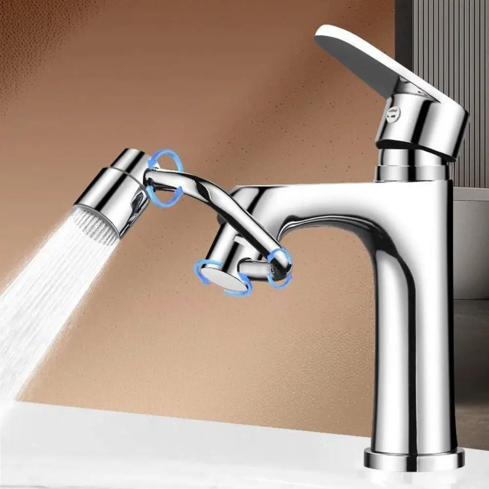 

Silver Faucet Extender Alloy 2 Gear Adjustable Rotating Spray Faucet Splash-Proof Universal Faucet Nozzle Adapter Kitchen