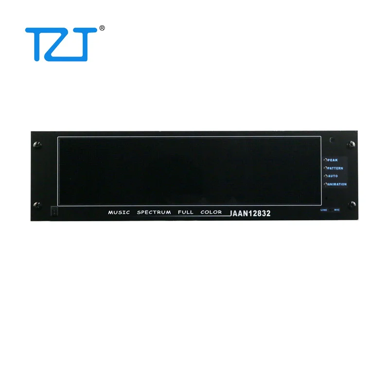 TZT JAAN12832 Wyświetlacz widma muzycznego 3U Pełnokolorowe światło RGB z rytmem obsługuje dźwięk i sterowanie przewodowe