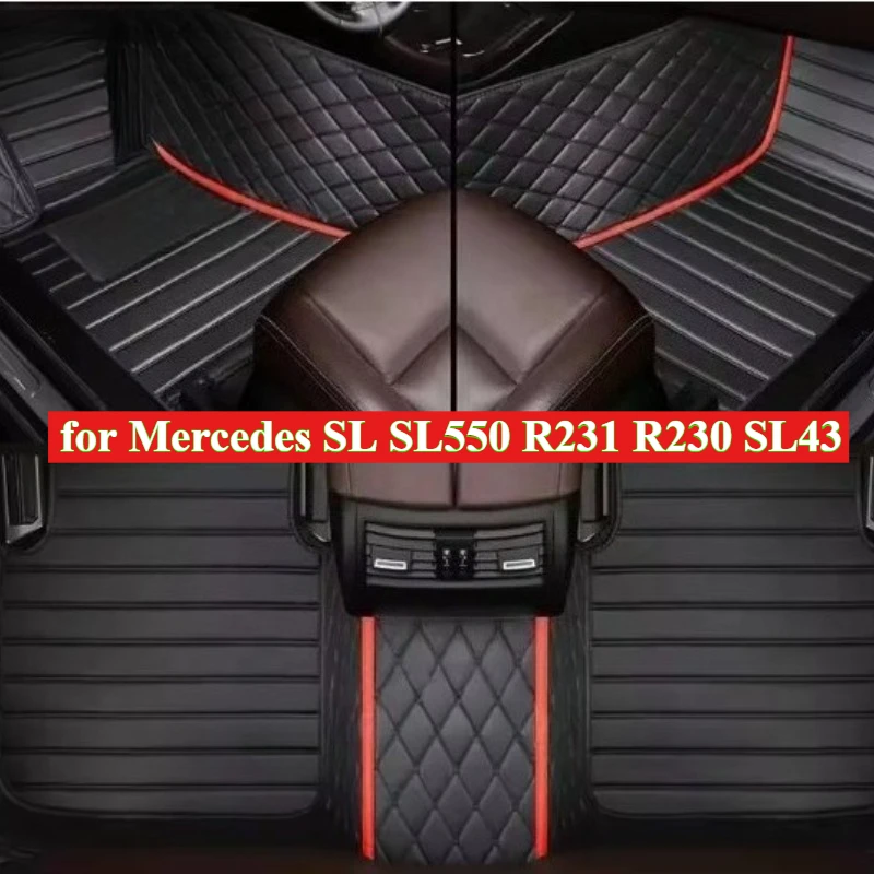 

Custom Car Floor Mats for Mercedes SL SL550 R231 R230 SL43 2001-2025 Weather Liners Interior Accessories Carpet Rugs Trunk Foot