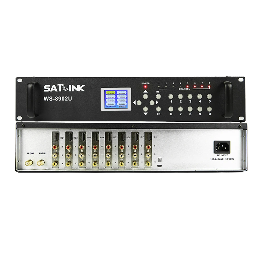 

Оригинальный модулятор маршрута SATLINK Φ DVB-T 8 MPEG4 HD аналоговый A/V Источник к DVB-T каналу SATLINK WS 8902U