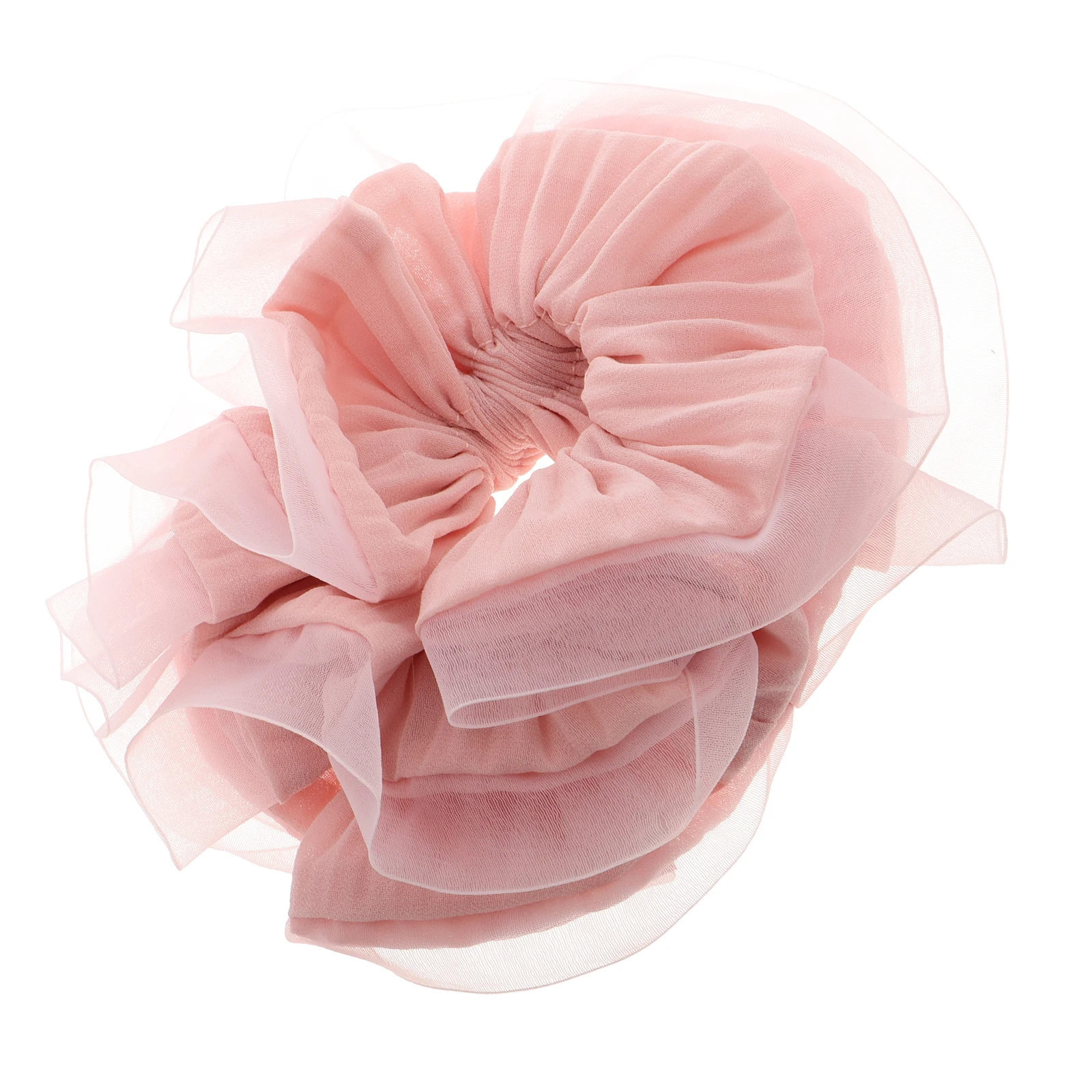 

Ruffled Hair Ties Soft Beige Girls Women Large Elastics Ponytail Holders Bride Cute Korean Puff Tie Hair Rope