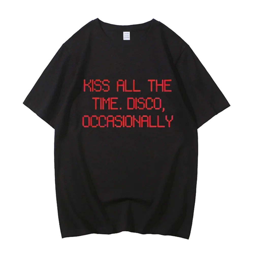 Album Kiss All The Time Disco Occasionally T-shirt Men Women Cotton Summer New Tees Tops Streetwear