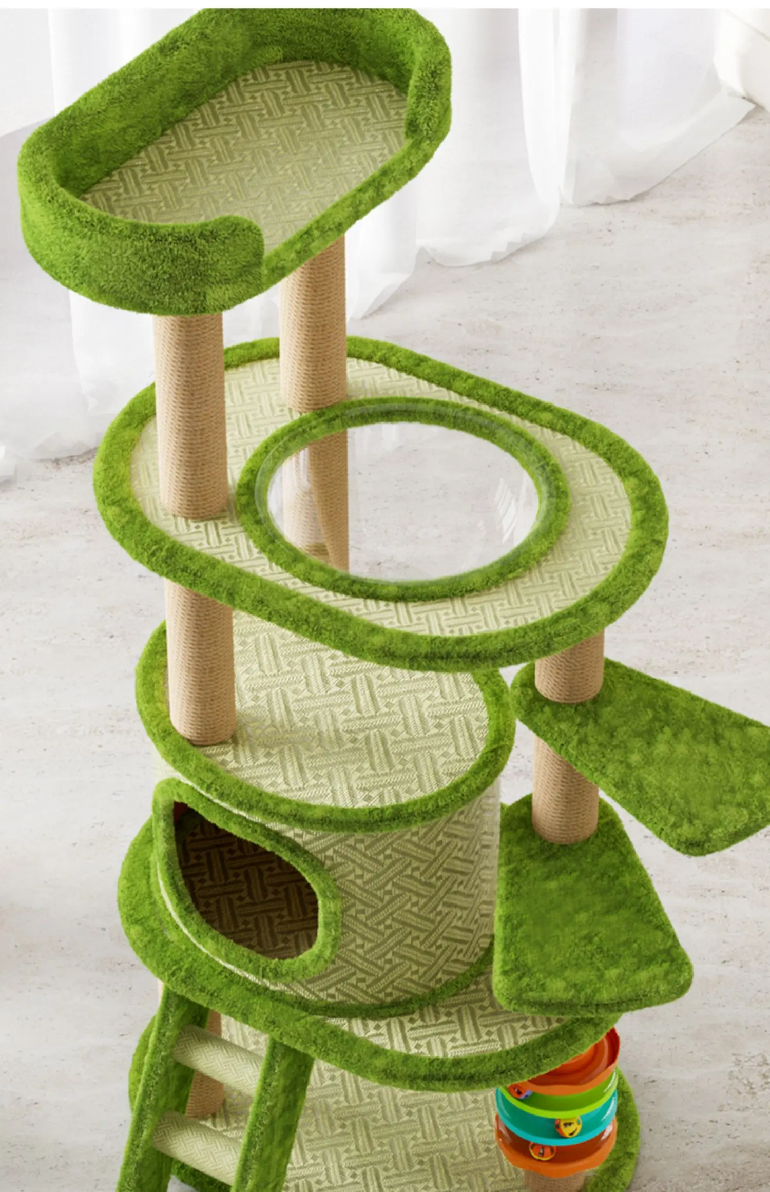 

Cat climbing frame, household nest, tree integrated, ice vine mat toy, small and non occupying space