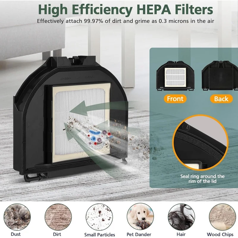 9PCS Vacuum Replacement Parts For Shark RV2310AE Matrix Robot Vacuum Cleaner Main Side Brush HEPA Filters Sponge Filter