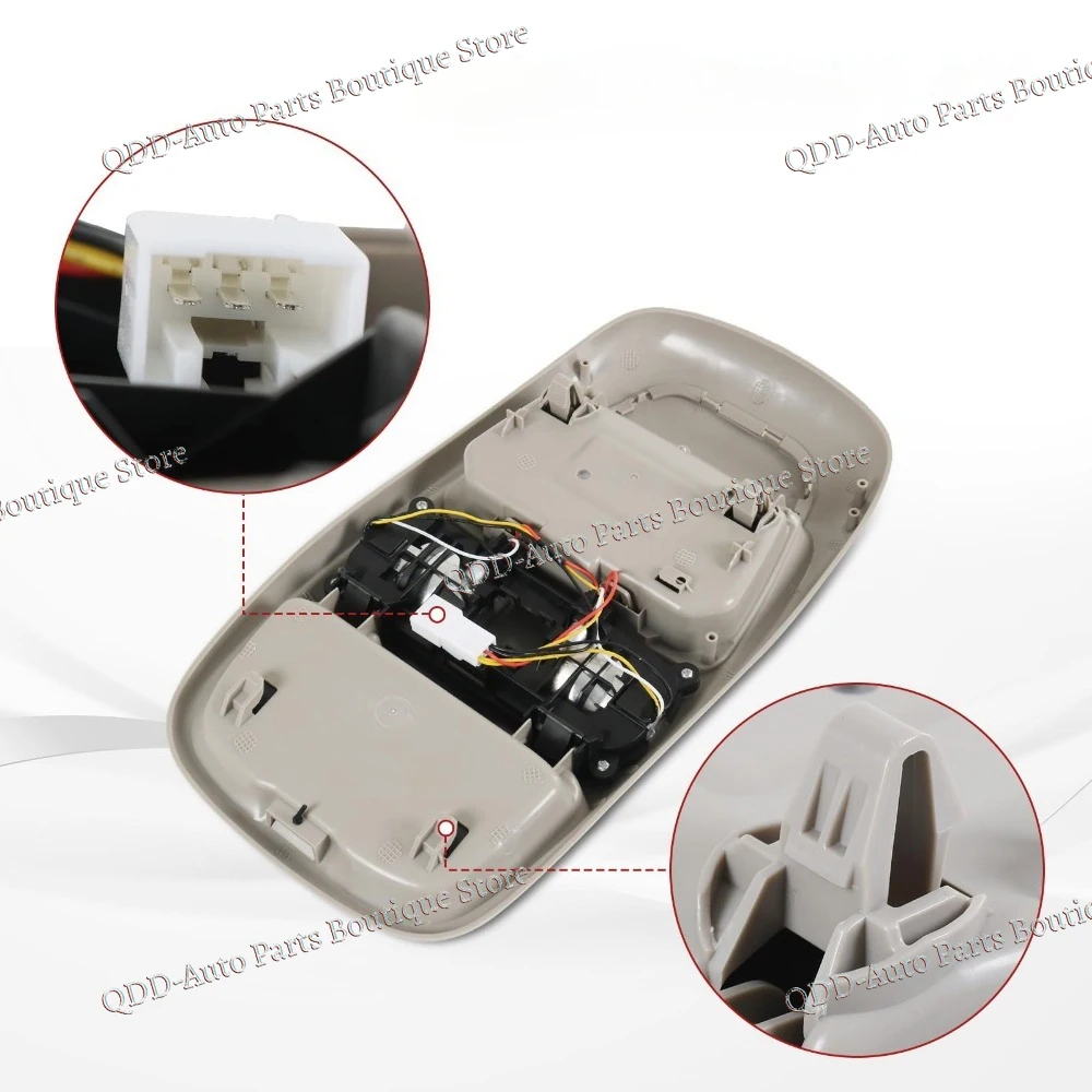 55350657 For 1998-2001 Dodge Ram 1500 2500 LED Overhead Console Dome Light Storage 1998 1999 2000 2001 2002 55350655 55350002