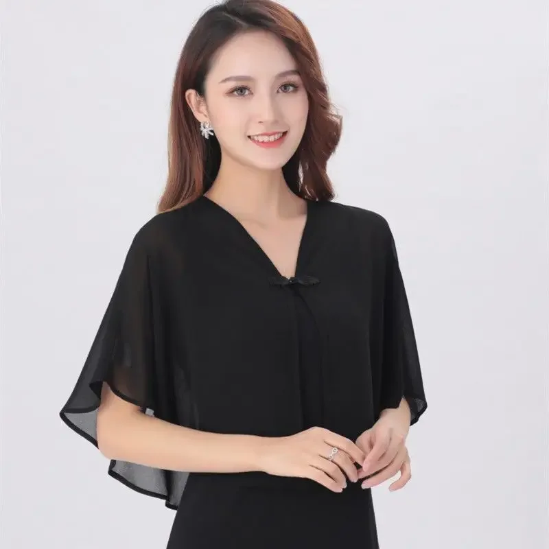 

Fashion Sun Protection Clothing Women's Thin Coat Summer New Chiffon Shawl Tops Women Skirts Cycling Breathable Shawls Y44