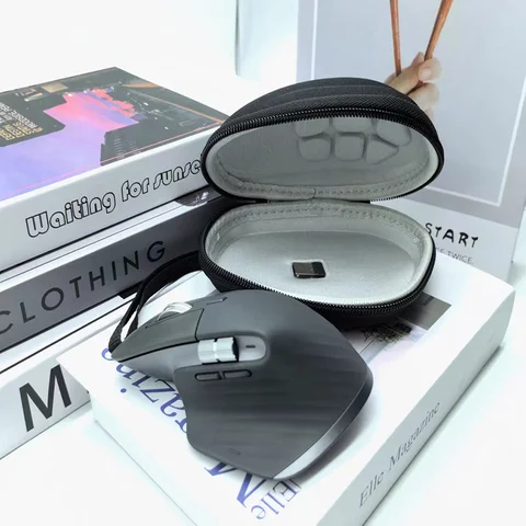 EVA Hard Travel Case Black Lanyard Portable Accessories for  Logitech MX Master 4 / MX Master 3 /MX Master 3S Wireless Mouse