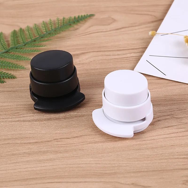 Random Color Creative New Stationery Environment-Friendly Needle Less Stapler Binding Binder Stapless Office School Supplies