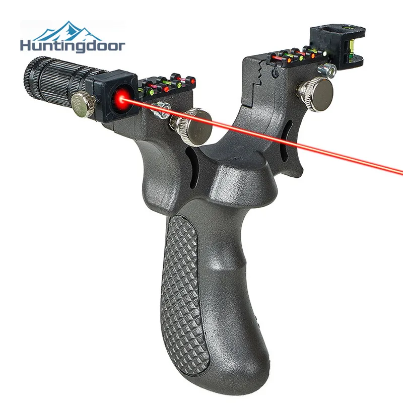 Laser Aiming Slingshot Professional Hunting Slingshot Hunting Powerful With Rubber Band High Precision Outdoor Sport Shooting