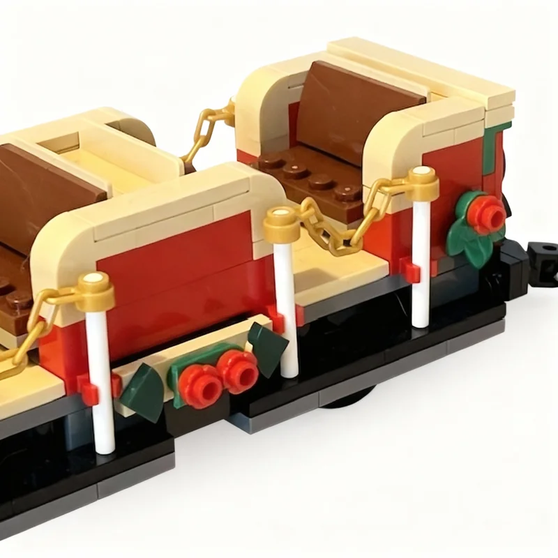276pcs MOC Christmas Tram Wagon Seasonal Christmas Model Building Blocks Construction Toy Christmas Gifts DIY Creative Idea