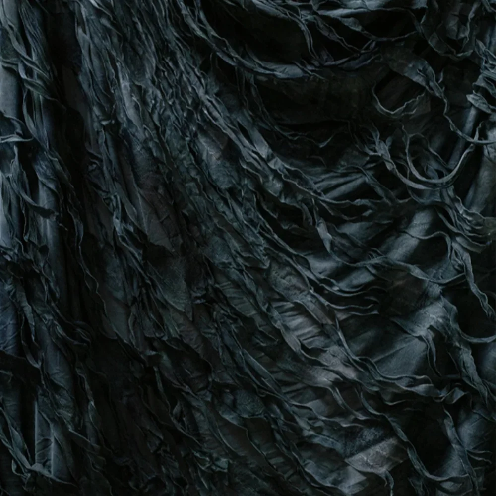 

Серо-синяя градиентная ткань для шитья своими руками, юбка средней длины, пальто, сценические костюмы, плетение ручной работы, художественная дизайнерская ткань