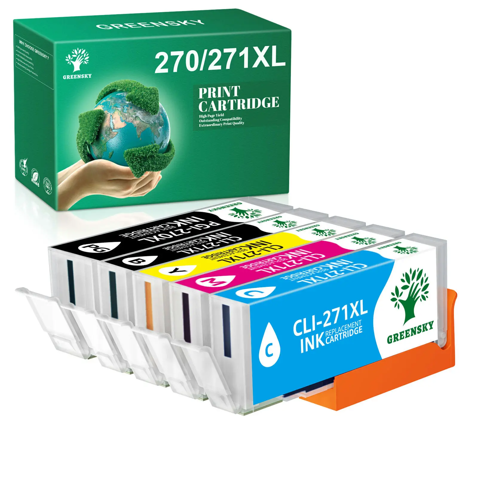 5PCS PGI-270 XL CLI-271 XL Ink Set for Canon PIXMA MG7700 MG7720 TS8020 printer