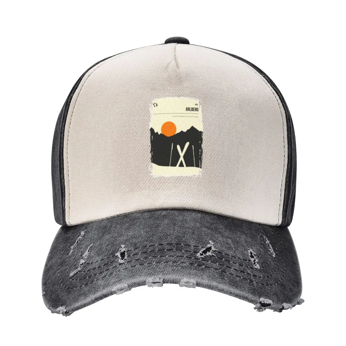 Arlberg Austria Tyrol Tirol Ski Snowboard Travel Poster Бейсбольная кепка для папы Кепка в стиле милитари Мужская женская пляжная аутлет Мужская