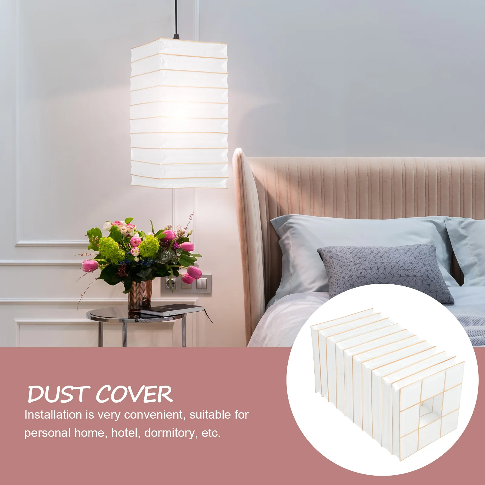 

Бумажный фонарь, складной прямоугольный подвесной абажур для потолка, украшение для дома, отеля, общежития