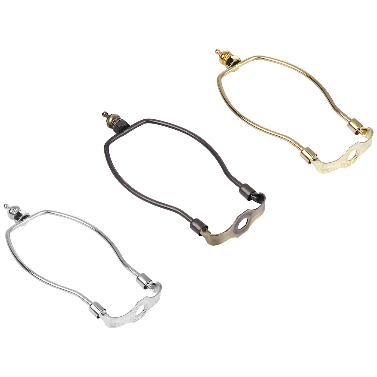 

3Pcs 6 Inches Metal Horn Lamp Frame Silver Golden Bronze Easy Install Practical Home Decoration Lamp Harp Holder
