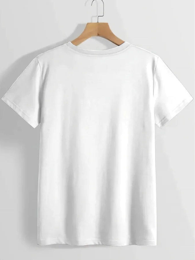 Women's Y2K Streetwear T-Shirt Cotton Black Cat Print and I SAID I'M FINE! Slogan White Casual Short Sleeve Round Neck Tee