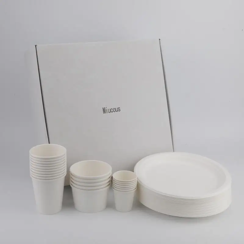 Miucous Paper plates, paper bowls, paper cups, coffee cups, tea cups, paper cupcake baking cups, household items, kitchen suppli