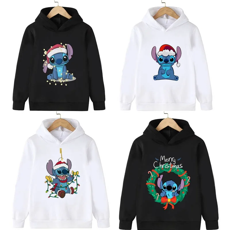 

Lilo &Stitch Children's Clothing Autum Winter Kids Hoodie Children Clothes Top Boys Clothing Merry Chrismas Warm Clothes Hooded
