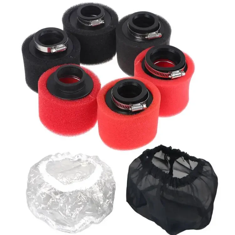 35/38/40/42/45/48mm Double Sponge Air Filter Cleaner Straight Neck For 50-200cc Dirt Pit Bike Motocross ATV SSR KLX Minibike