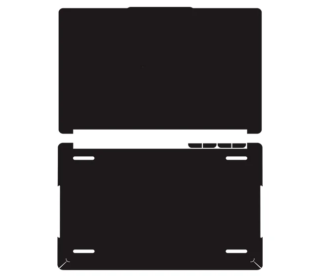 Fashion Crazy Horse Laptop Sticker for Lenovo YOGA Book 9i IRU8 13.3-inch /Book 9i IAH10 2025 14-inch Laptop PC