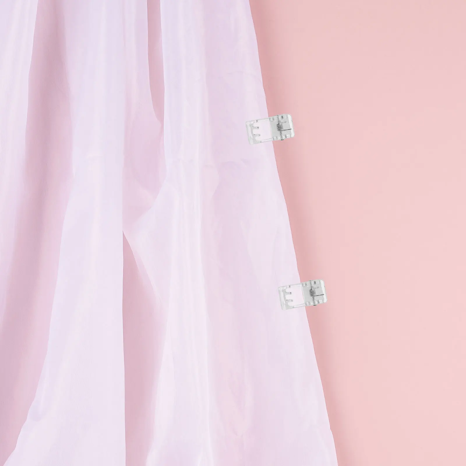 

50pcs Self-Adhesive Small Plastic For Id Badges Diy Crafts Office Use Wall Tapestry Clips Sticky Photo Clips