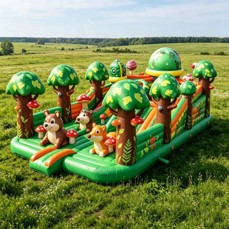 High Quality Commercial Tunnel Infla  Obstacle Course for Adult Indoor Theme Park Party Activity
