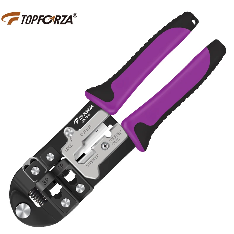 

6P/8P Crimping Pliers Cat5 Cat6 Network Modular Plug Crimper RJ45 RJ12 RJ11 Network Connector Crimping Tool Wire Cutter Stripper