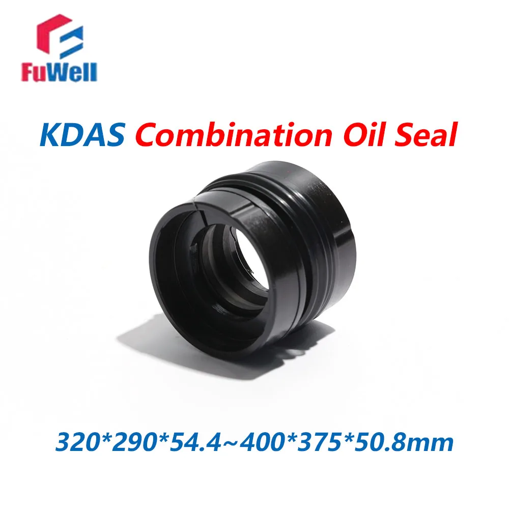 

Fuwell KDAS Black Nitrile Rubber+PU Oil-Resistant Sealing Rings for Hydraulic Cylinder Oil Seal Gasket Injection Molding Machine