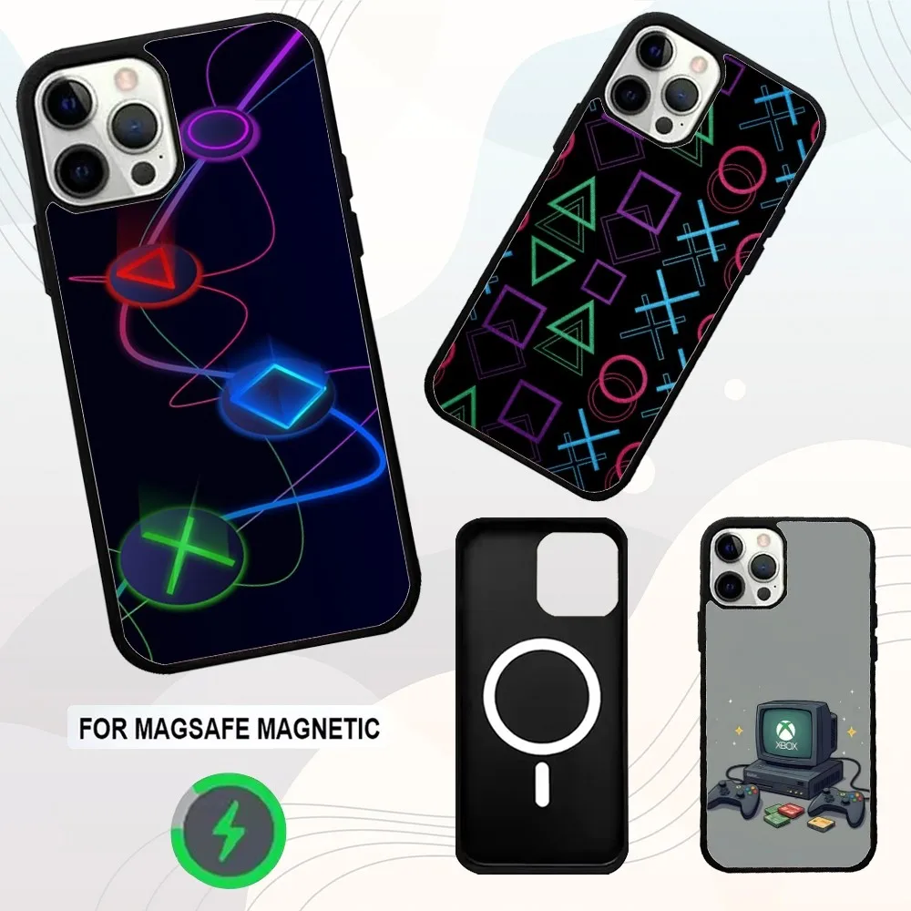 

Game Console Gamepad Phone Case For iPhone 16e,16,15,14,13,12,11,Plus,Pro,Max,Mini Magsafe Magnetic Wireless Charging