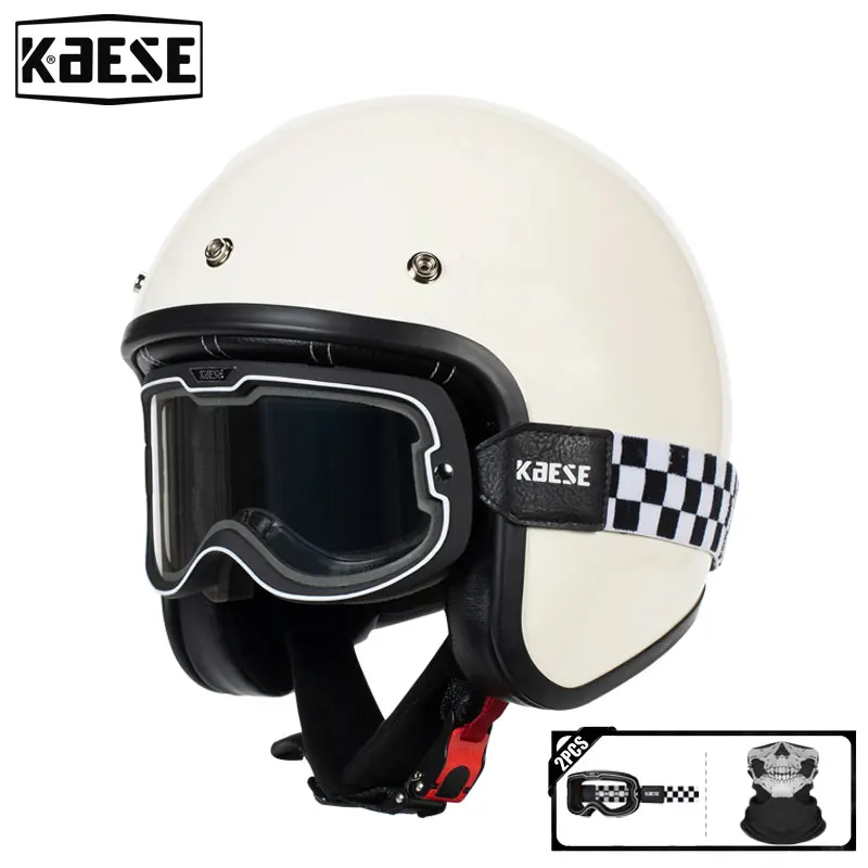 

Винтажный мотоциклетный шлем Cafe Racer Casco, шлем для езды на улице, закрывающий половину лица шлем с интеллектуальной сменой цвета в горошек