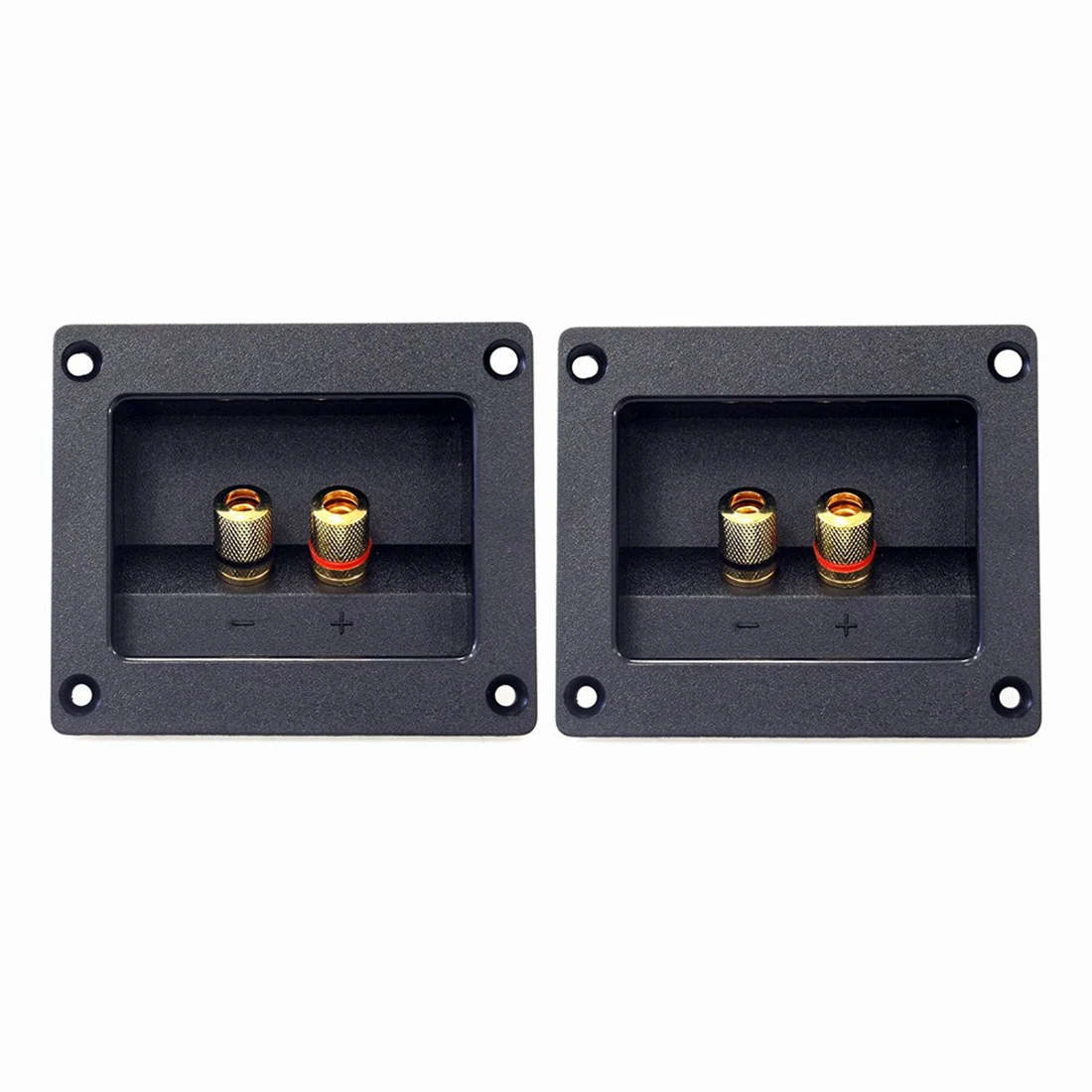 

2pcs DIY Car Stereo 2-way Speaker Box Terminal Spring Cup Connector Banana jack and plugs Subwoofer Plugs 93x80mm black