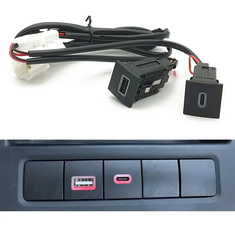 USB-Autoladebuchse, 12 V/24 V, USB-Ladeauslass, Netzteil, PD-Typ, für VW Golf 6 Jetta 5 MK5 Scirocco 2006–2014
