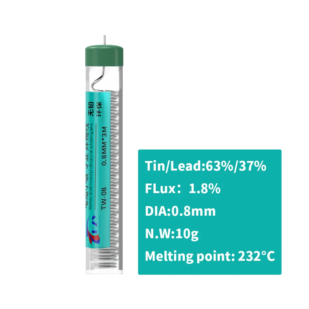 便利な鉛フリーはんだワイヤー錫ペン、ポータブルクロスコアはんだ付け、はんだごてバッテリー修理ツール、TW-08、TW-10、0.8mm、1mm
