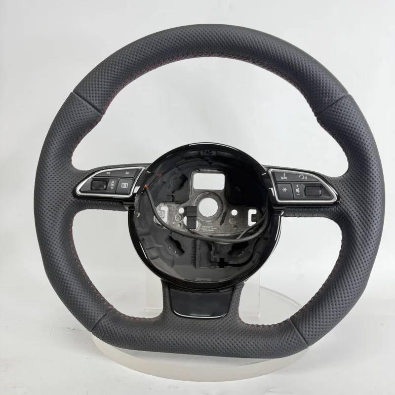 

Черные перфорированные кожаные рули для автомобилей A3, A4, A5, A6, B7, 8V, B9, S3, S4, S5, RS3, RS4, RS5, RS6, RS7, C7, C8
