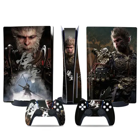 Black Myth Wukong Helkropps Vinyl Skin Sticker Dekalskydd Kontrollskinn Dammtät Skydd för PS5 Disc Digital Controller 10 best sales PS5 Digital Skin - №4