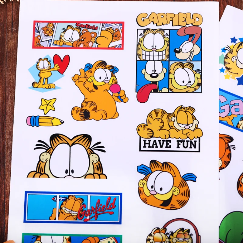 

Новая модель Гарфилд, бесследная наклейка, мультяшная аниме, периферия, милое украшение для творчества, чемодан, водонепроницаемая наклейка для журнала «сделай сам»